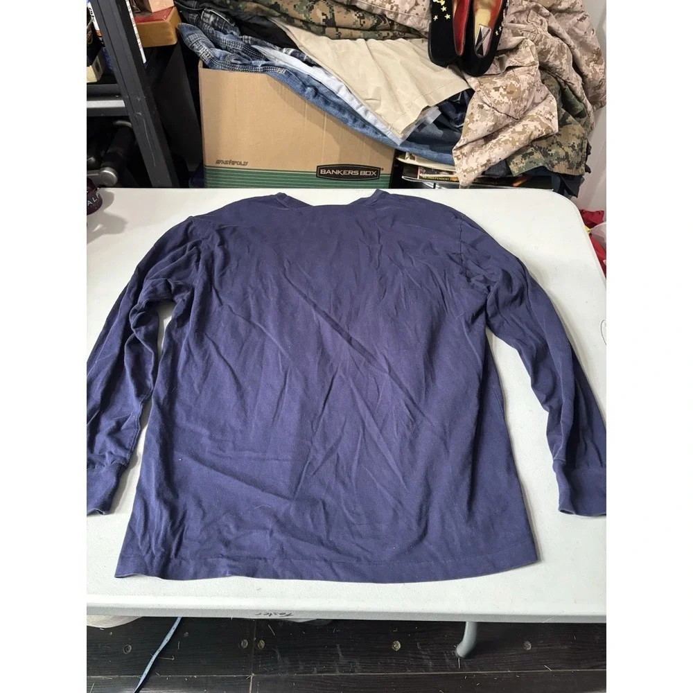 Polo Ralph Lauren Shirt Medium Navy Blue Long Sleeve Pony Logo Tee Crewneck